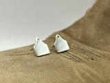 Cow Ear Tag Stud Earrings