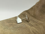 Cow Ear Tag Stud Earrings