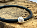 Noir Bangle | Silver Fern Charm