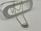 Rugby Ball Pendant with Belcher Chain | End of Line