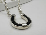 Horsehair Shoe on Belcher Chain Necklace