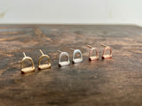 Small Stirrup Stud Earrings | Chele Clarkin Jewellery