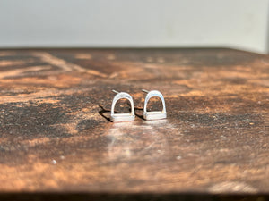 Small Stirrup Stud Earrings | Chele Clarkin Jewellery