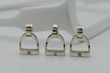 SMALL Stirrup Pendant | with Gemstones