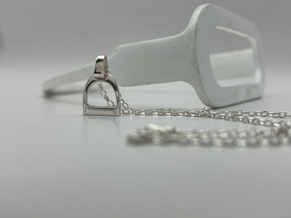 SMALL Stirrup Pendant and Chain Set
