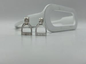 SMALL Stirrup Pendant | with Diamonds