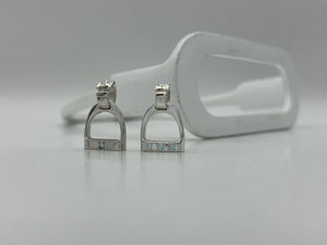 SMALL Stirrup Pendant | with Gemstones