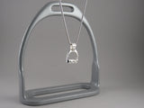 SMALL Stirrup Pendant | with Diamonds