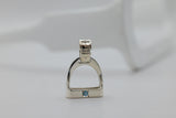 SMALL Stirrup Pendant | with Gemstones