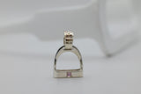 SMALL Stirrup Pendant | with Gemstones