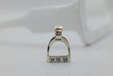 SMALL Stirrup Pendant | with Gemstones