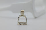 SMALL Stirrup Pendant | with Gemstones