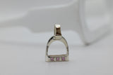 SMALL Stirrup Pendant | with Gemstones