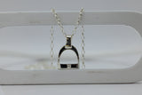 SMALL Stirrup Pendant | with Gemstones
