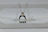 SMALL Stirrup Pendant | with Gemstones