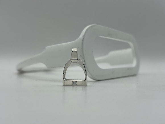 MEDIUM Stirrup Pendant | with Diamonds