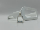 MEDIUM Stirrup Pendant | with Gemstones