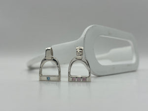MEDIUM Stirrup Pendant | with Gemstones