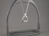 MEDIUM Stirrup Pendant | with Gemstones