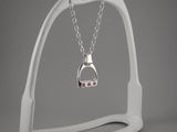 MEDIUM Stirrup Pendant | with Gemstones