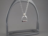 MEDIUM Stirrup Pendant | with Gemstones