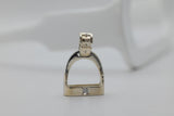 MEDIUM Stirrup Pendant | with Diamonds