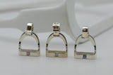MEDIUM Stirrup Pendant | with Gemstones