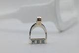 MEDIUM Stirrup Pendant | with Gemstones
