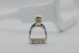 MEDIUM Stirrup Pendant | with Diamonds
