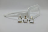 MEDIUM Stirrup Pendant | with Gemstones