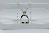 MEDIUM Stirrup Pendant | with Diamonds