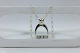 MEDIUM Stirrup Pendant | with Diamonds
