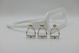 LARGE Stirrup Pendant | with Gemstones