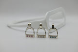 LARGE Stirrup Pendant | with Gemstones