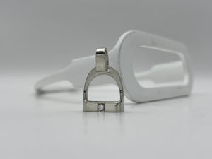 LARGE Stirrup Pendant | Diamonds
