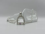 LARGE Stirrup Pendant | with Gemstones
