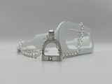 LARGE Stirrup Pendant | with Gemstones