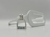 LARGE Stirrup Pendant | with Gemstones