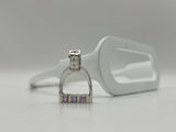 LARGE Stirrup Pendant | with Gemstones