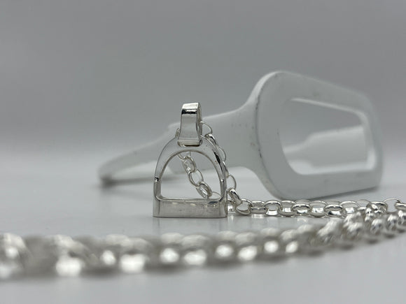 LARGE Stirrup Pendant and Chain Set