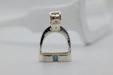 LARGE Stirrup Pendant | with Gemstones