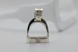 LARGE Stirrup Pendant | Diamonds