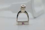 LARGE Stirrup Pendant | with Gemstones