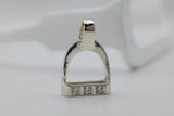 LARGE Stirrup Pendant | Diamonds