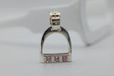 LARGE Stirrup Pendant | with Gemstones