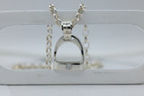 LARGE Stirrup Pendant | Diamonds