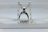 LARGE Stirrup Pendant | Diamonds