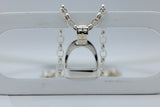 LARGE Stirrup Pendant and Chain Set
