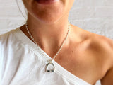 JUMBO Stirrup Pendant | with Diamonds