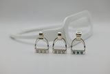 JUMBO Stirrup Pendant | with Gemstones